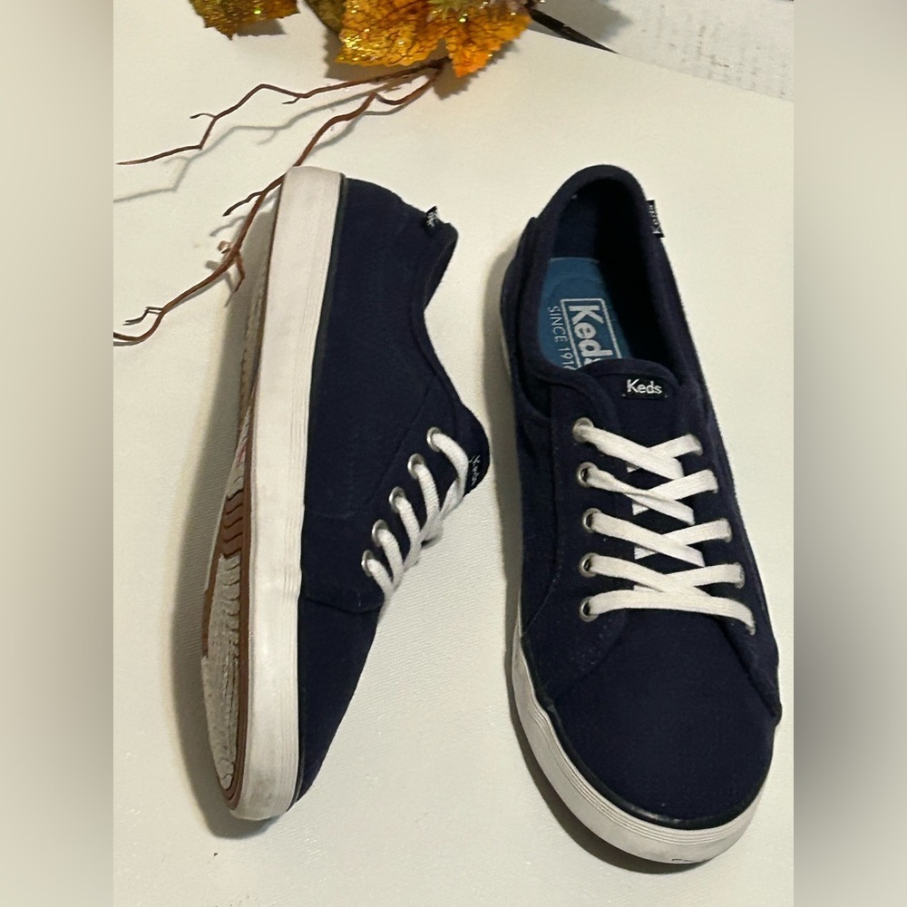 Keds Women Dark Blue Canvas Sneakers - Picture 1 of 5